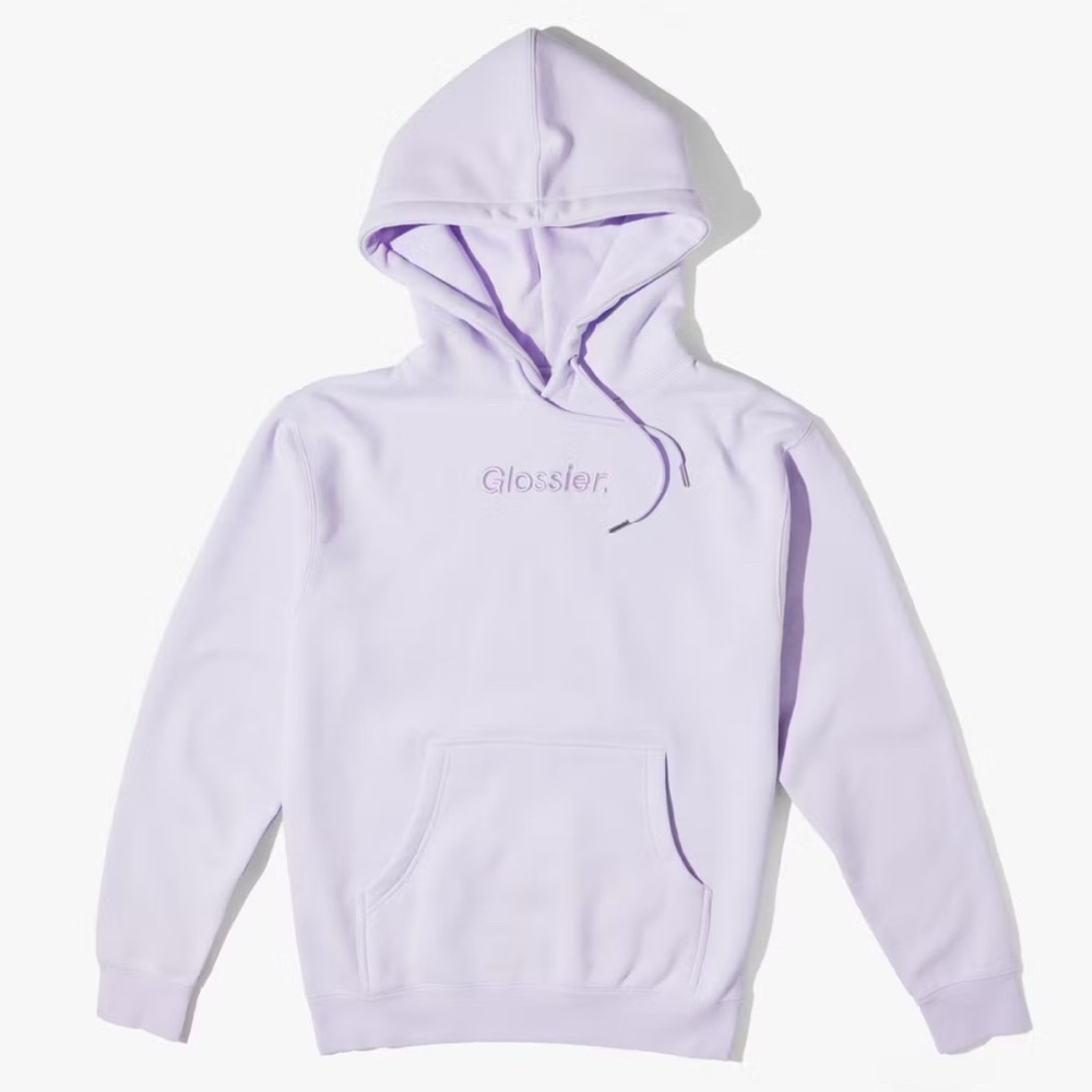 Glossier Lavender Hoodie - Size M. NWOT.